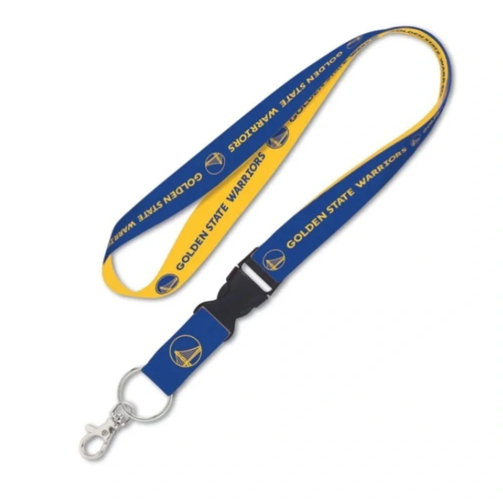 NEW - Wincraft Golden State Warriors Lanyard W/Detachable Buckle 1” (Blue/Gold)